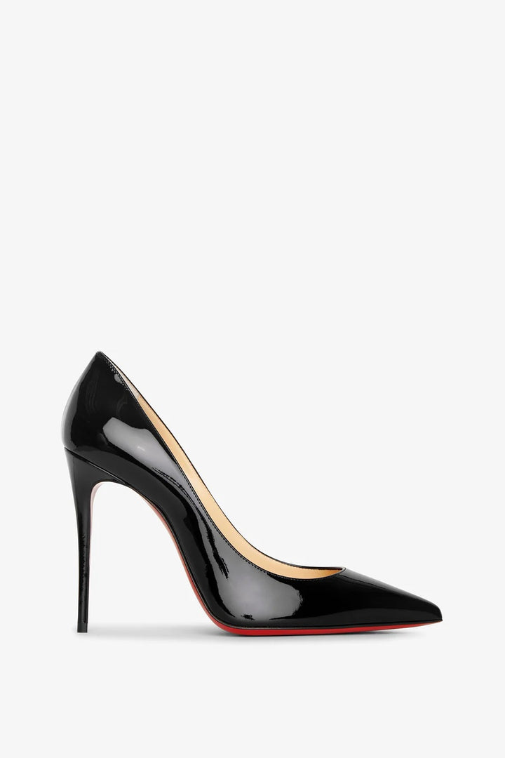 CHRISTIAN LOUBOUTIN DECOLLETE 100 PATENT LEATHER PUMPS