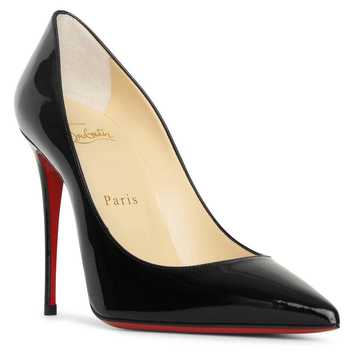 CHRISTIAN LOUBOUTIN DECOLLETE 100 PATENT LEATHER PUMPS
