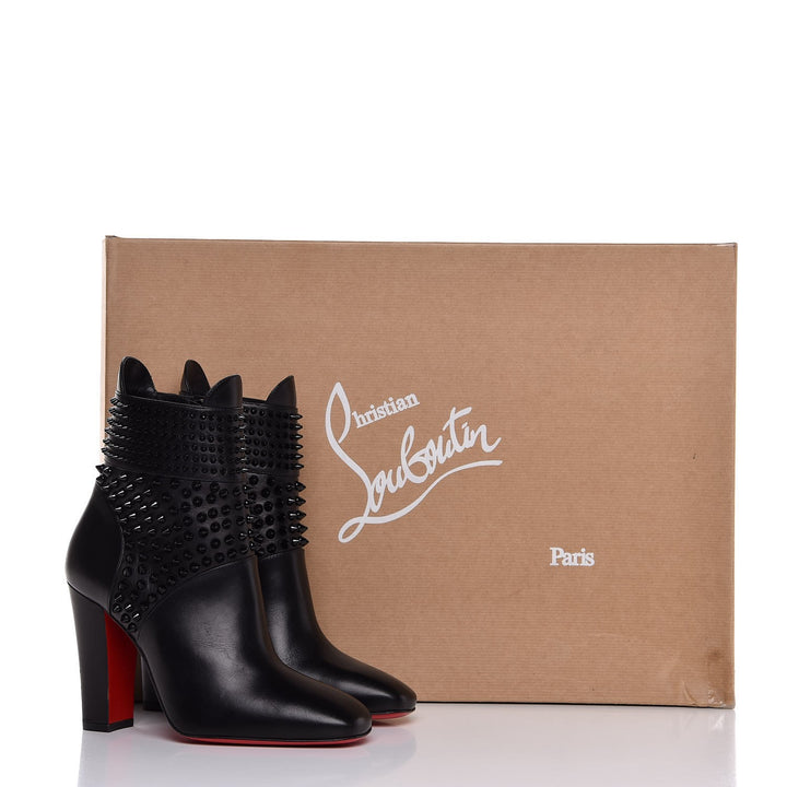 CHRISTIAN LOUBOUTIN CALFSKIN PRAGUOISE 100 ANKLE BOOTS