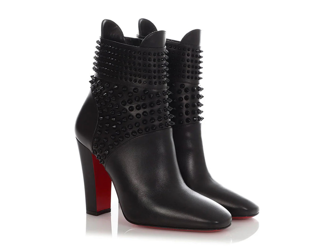 CHRISTIAN LOUBOUTIN CALFSKIN PRAGUOISE 100 ANKLE BOOTS