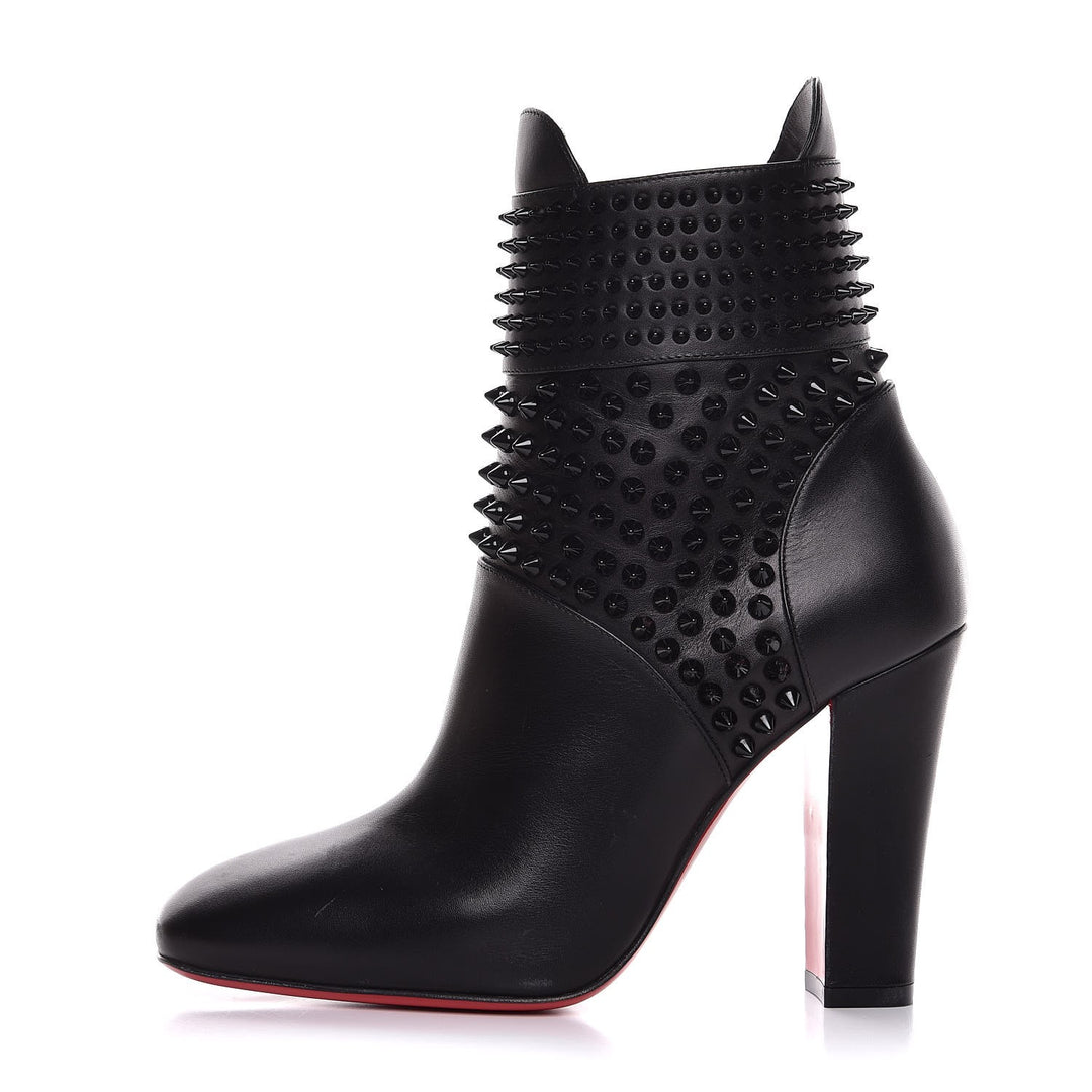 CHRISTIAN LOUBOUTIN CALFSKIN PRAGUOISE 100 ANKLE BOOTS