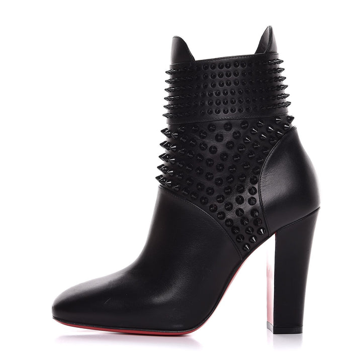 CHRISTIAN LOUBOUTIN CALFSKIN PRAGUOISE 100 ANKLE BOOTS