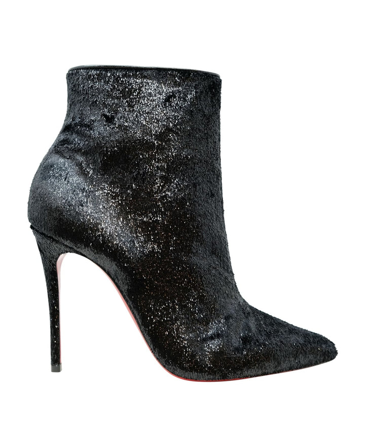 CHRISTIAN LOUBOUTIN VELOURS SO KATE 100 ANKLE BOOTS