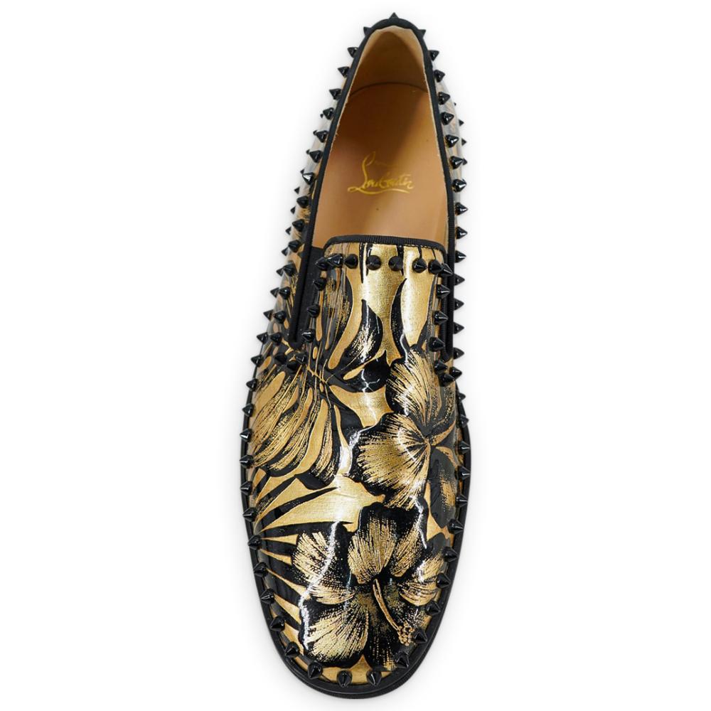 CHRISTIAN LOUBOUTIN PATENT PIK BOAT MEN&