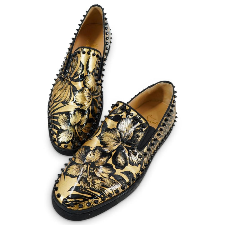CHRISTIAN LOUBOUTIN PATENT PIK BOAT MEN&
