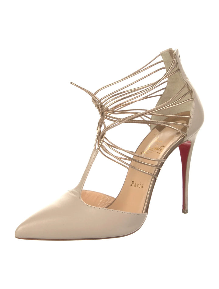 CHRISTIAN LOUBOUTIN CONFUSA STRAPPY POINTED TOE PUMPS