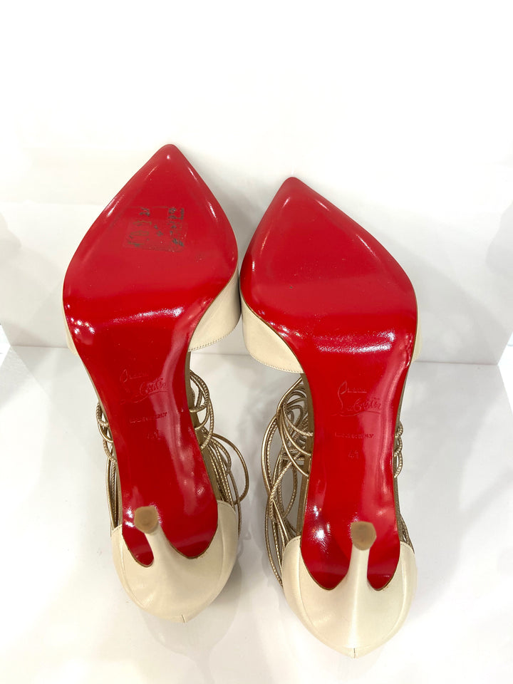 CHRISTIAN LOUBOUTIN CONFUSA STRAPPY POINTED TOE PUMPS
