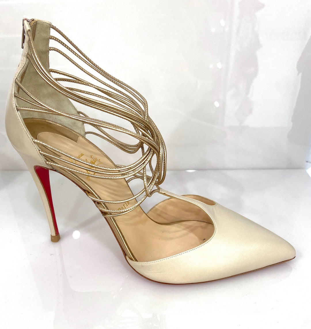 CHRISTIAN LOUBOUTIN CONFUSA STRAPPY POINTED TOE PUMPS