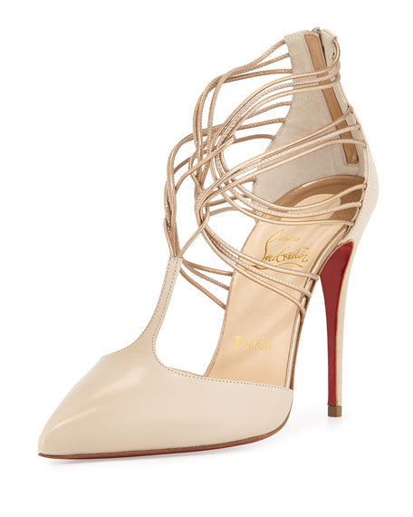 CHRISTIAN LOUBOUTIN CONFUSA STRAPPY POINTED TOE PUMPS