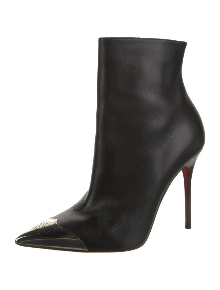 CHRISTIAN LOUBOUTIN CALAMIJANE POINTED TOE LEATHER BOOTIES