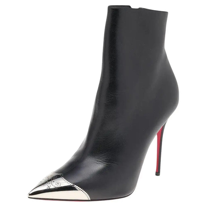 CHRISTIAN LOUBOUTIN CALAMIJANE POINTED TOE LEATHER BOOTIES