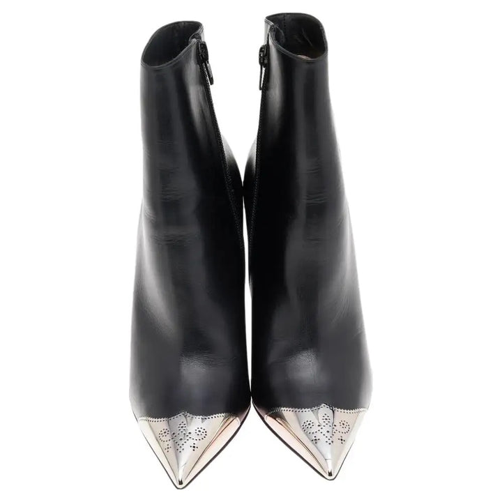 CHRISTIAN LOUBOUTIN CALAMIJANE POINTED TOE LEATHER BOOTIES