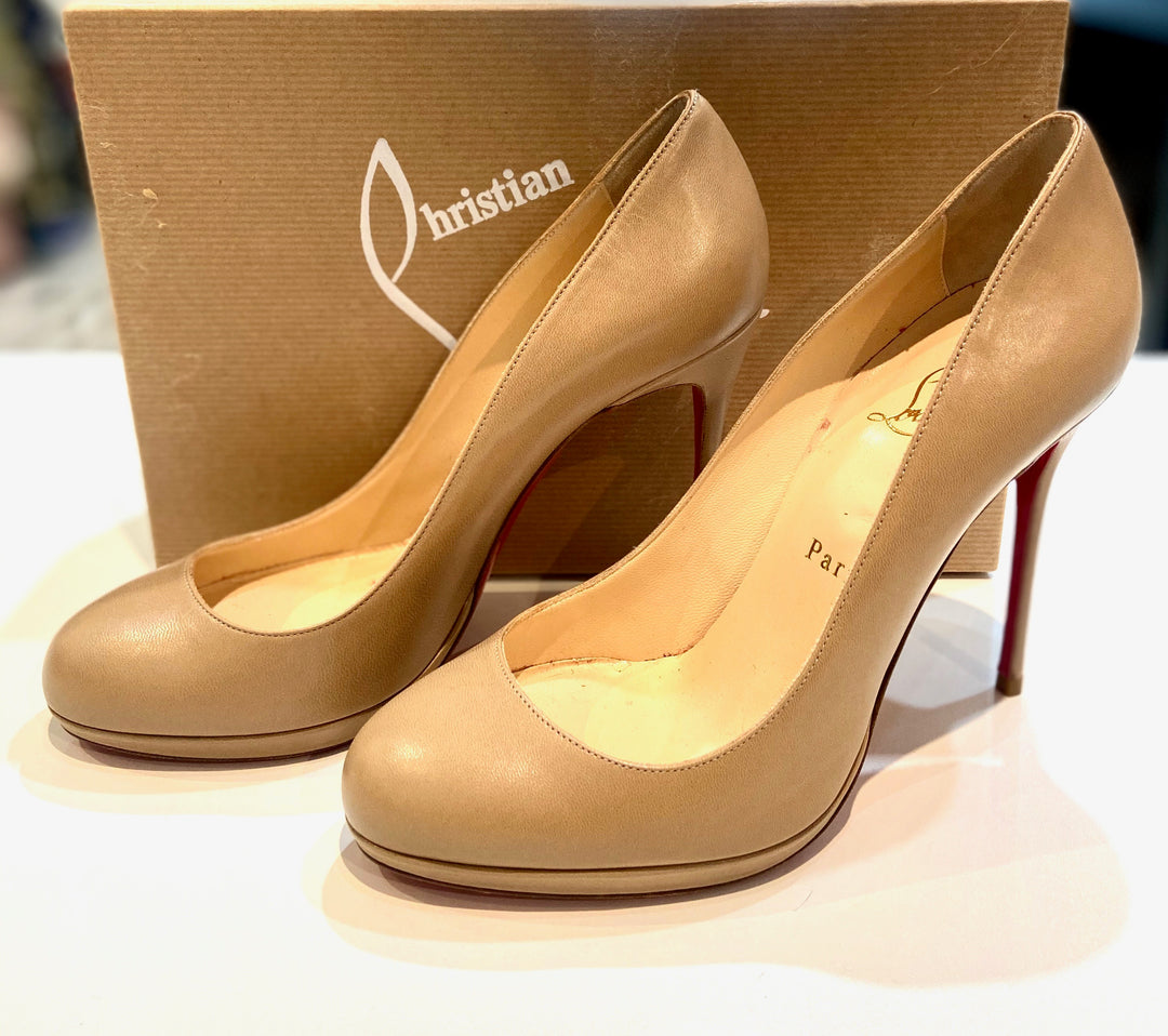 CHRISTIAN LOUBOUTIN CALFSKIN LEATHER FILO 120 PUMPS