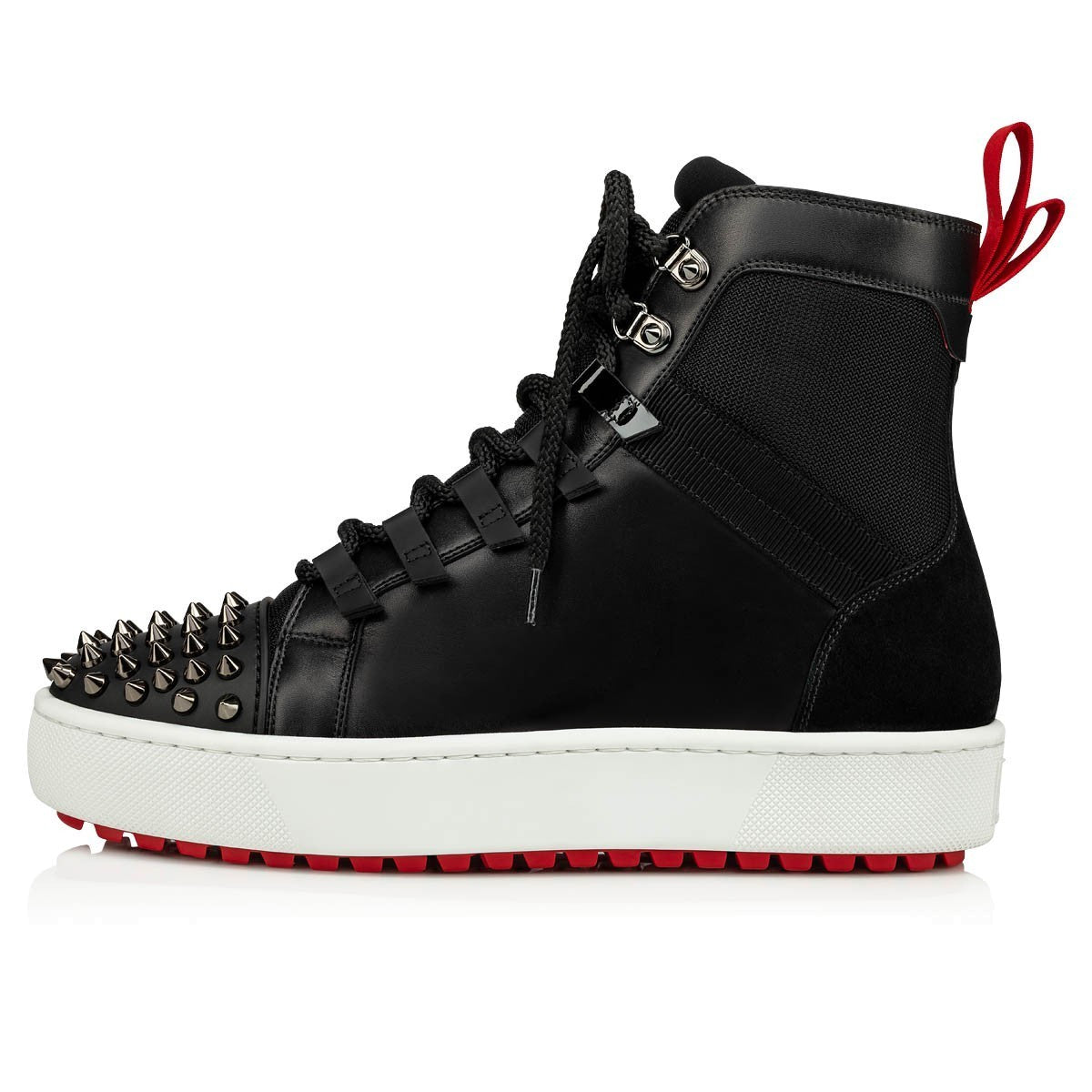 Christian Louboutin White/Black Graffiti Leather Rantus Orlato High Top  Sneakers Size 44.5 Christian Louboutin