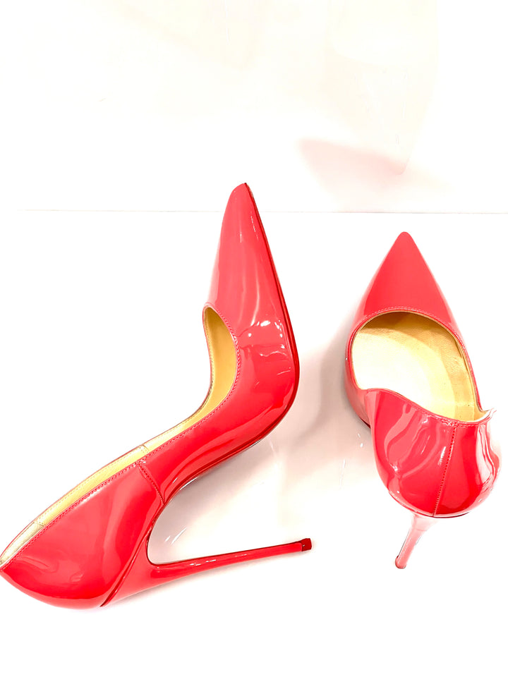 CHRISTIAN LOUBOUTIN SO KATE 120 PATENT LEATHER PUMPS