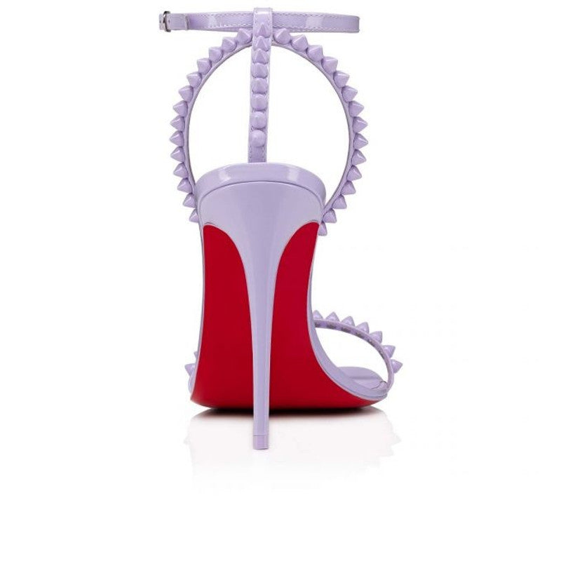 CHRISTIAN LOUBOUTIN SO ME 100 PATENT LEATHER SANDALS – LILAC SMOKE