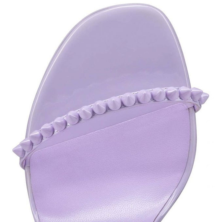 CHRISTIAN LOUBOUTIN SO ME 100 PATENT LEATHER SANDALS – LILAC SMOKE