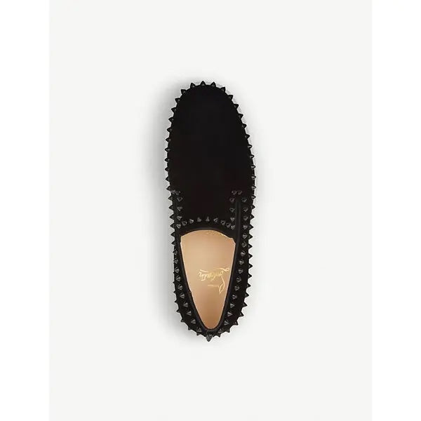 CHRISTIAN LOUBOUTIN STUDDED SPIKE PIK BOAT LOAFERS