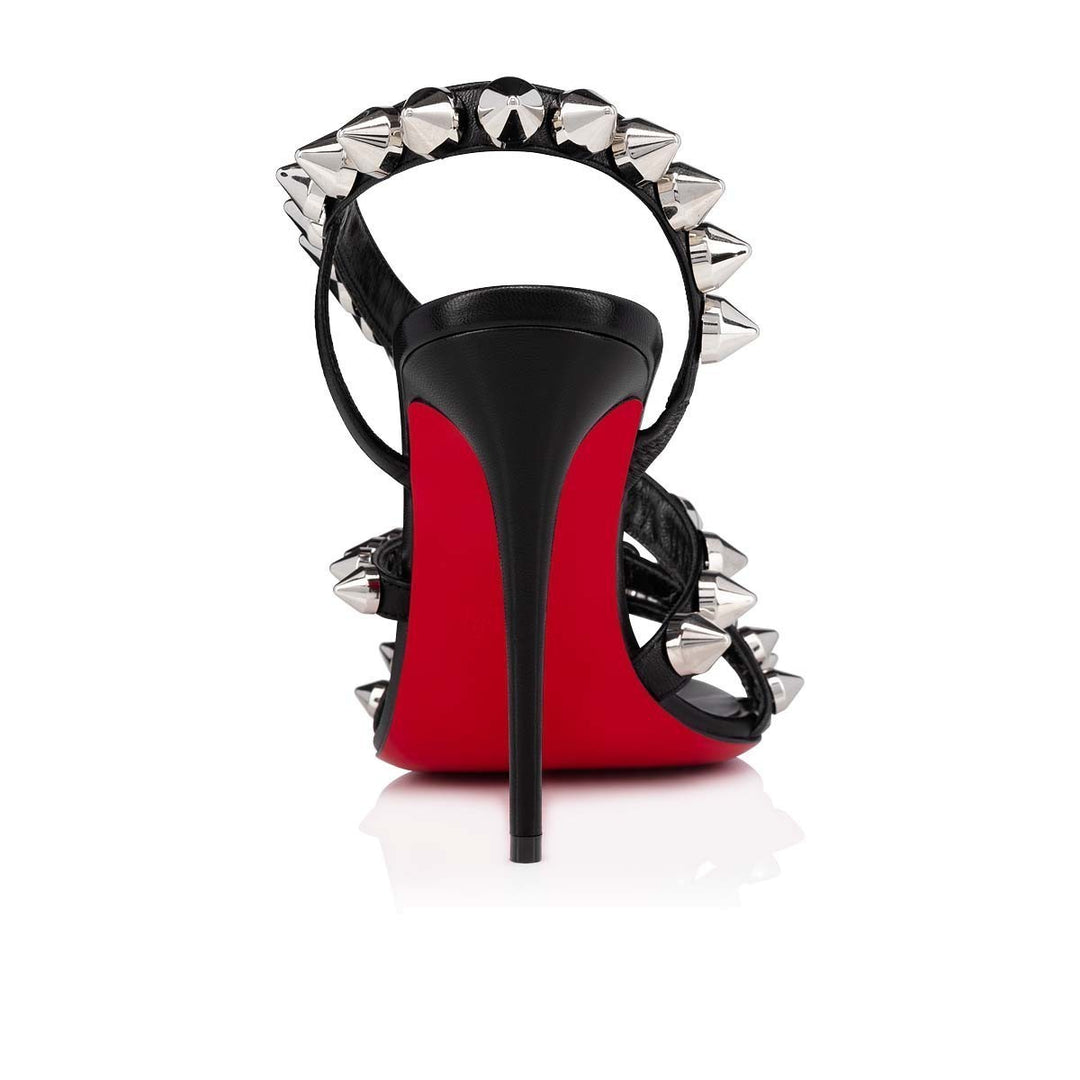 CHRISTIAN LOUBOUTIN SPIKITA 100 SPIKED LEATHER HEEL SANDALS