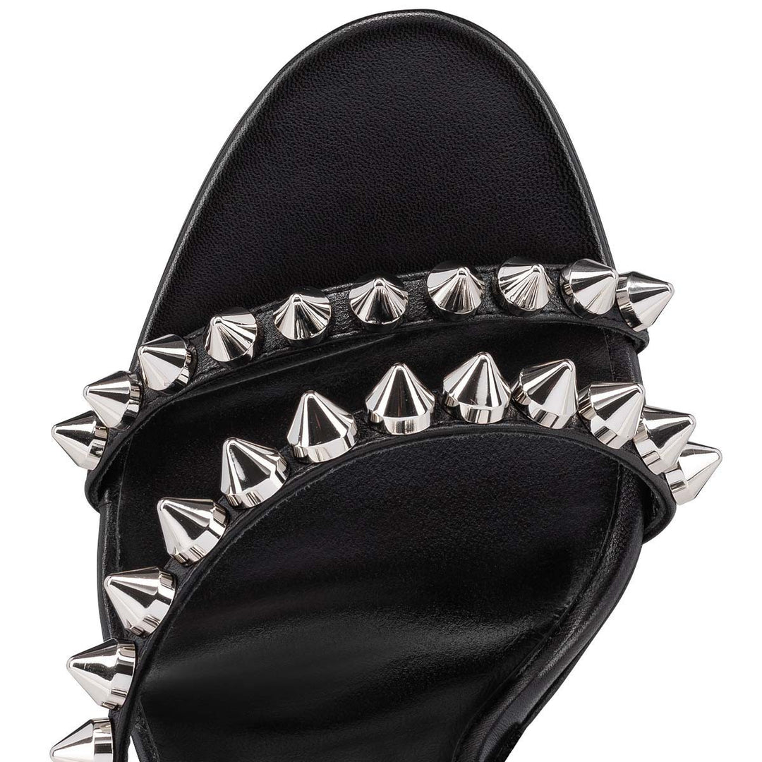 CHRISTIAN LOUBOUTIN SPIKITA 100 SPIKED LEATHER HEEL SANDALS