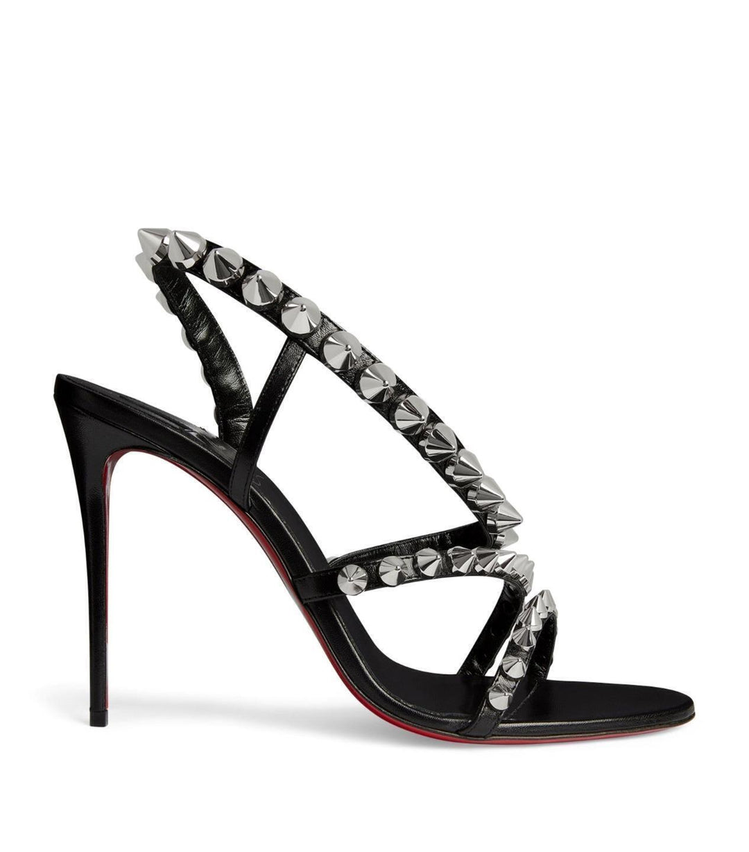 CHRISTIAN LOUBOUTIN SPIKITA 100 SPIKED LEATHER HEEL SANDALS