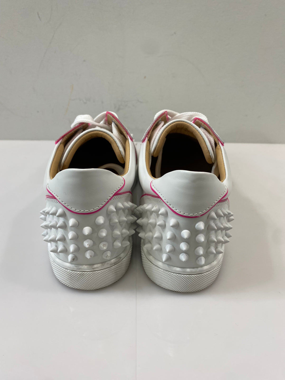 CHRISTIAN LOUBOUTIN VIEIRA 2 SPIKES STUDDED LEATHER SNEAKERS CHRISTIAN LOUBOUTIN VIEIRA 2 SPIKES STUDDED LEATHER SNEAKERS