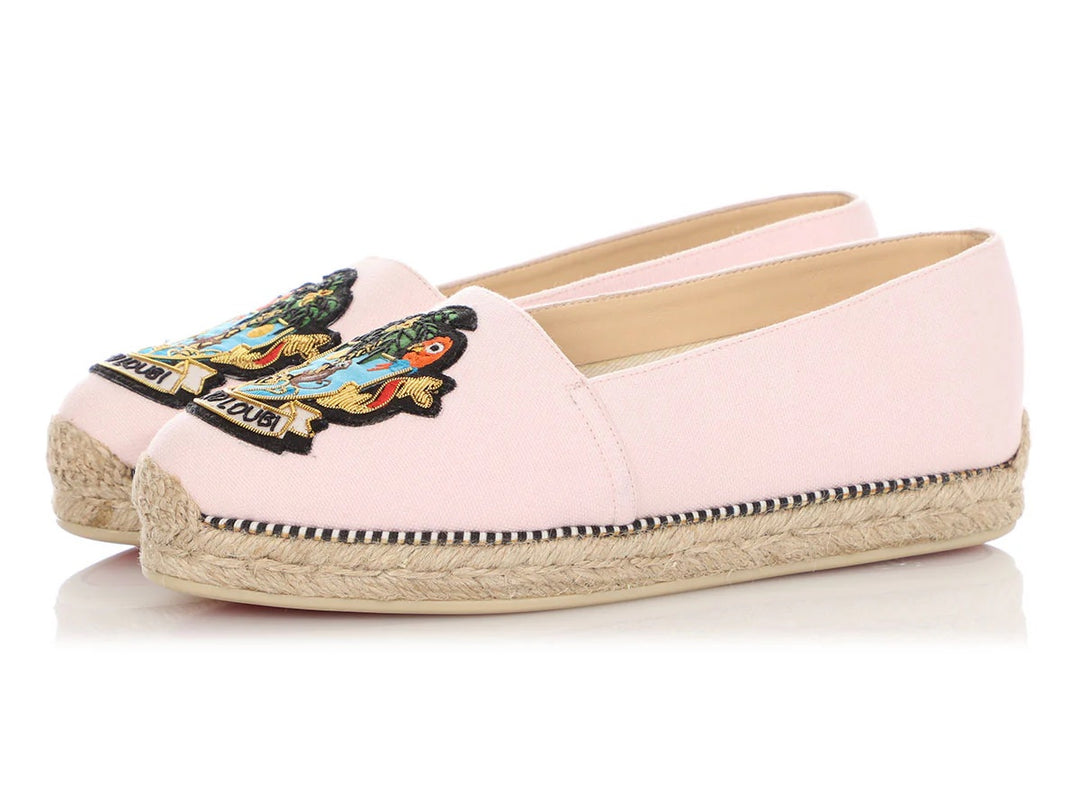CHRISTIAN LOUBOUTIN CARIO LOUBI CANVAS ESPADRILLES
