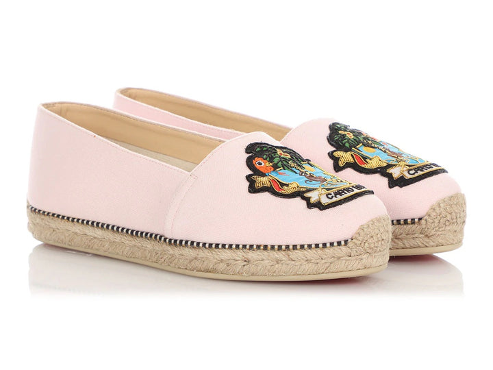 CHRISTIAN LOUBOUTIN CARIO LOUBI CANVAS ESPADRILLES