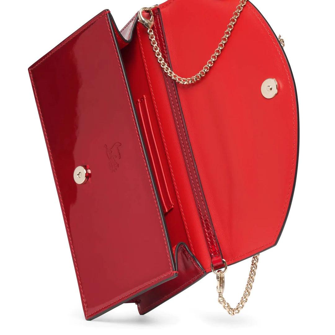 CHRISTIAN LOUBOUTIN LOUBI54 PATENT LEATHER CLUTCH BAG