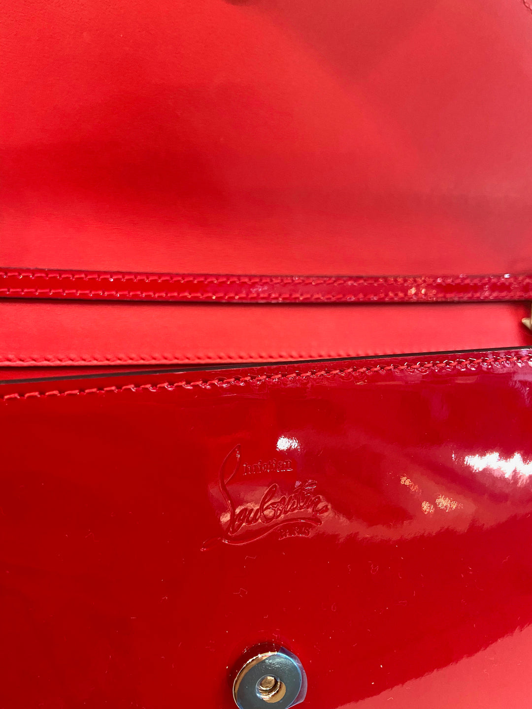 CHRISTIAN LOUBOUTIN ルヒ54 チェン クラッチ ハック 【関税込】 Loubi54 - Clutch - Crepe satin and crystal embroidery