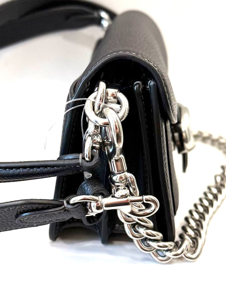 COACH CHAIN TABBY CALFSKIN LEATHER SHOULDER BAG