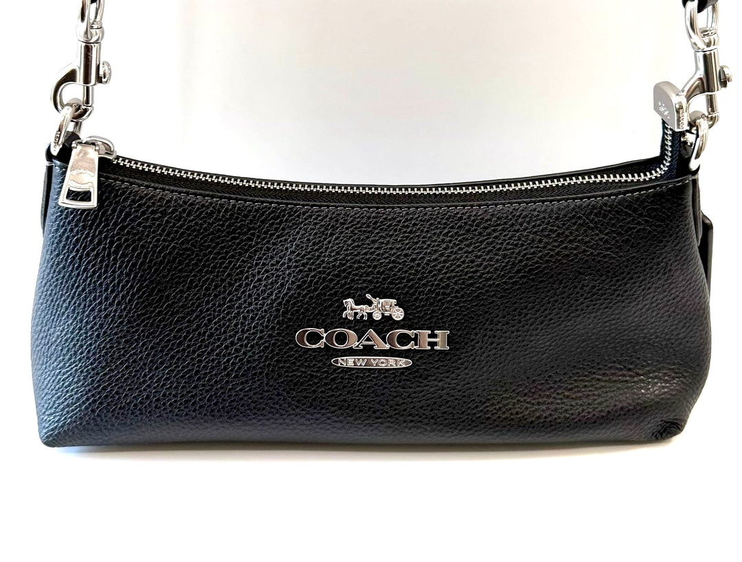 COACH PEBBLED CALFSKIN LEATHER CHARLOTTE BAG