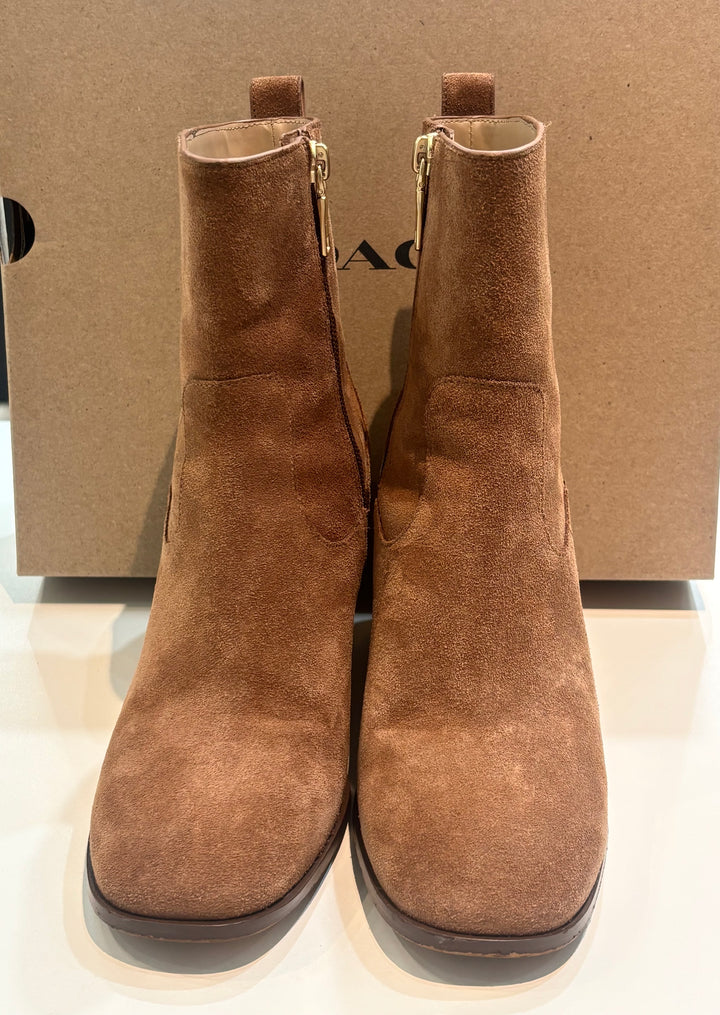 COACH JOSEPHINE WEDGE HEEL SUEDE BOOTIES