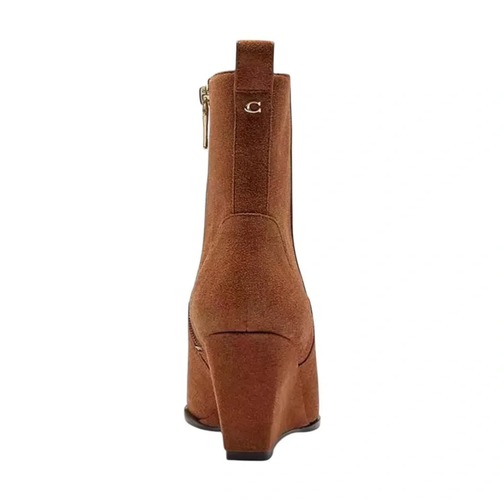 COACH JOSEPHINE WEDGE HEEL SUEDE BOOTIES