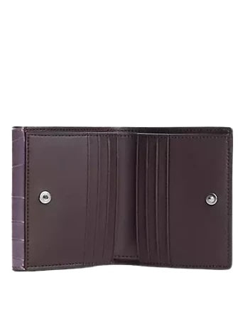 COACH SMALL MORGAN CROC EMBOSSED LEATHER WALLET