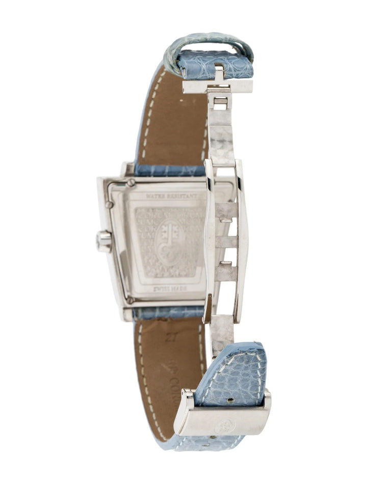 CORUM TRAPEZE STAINLESS STEEL DIAMOND BEZEL WATCH