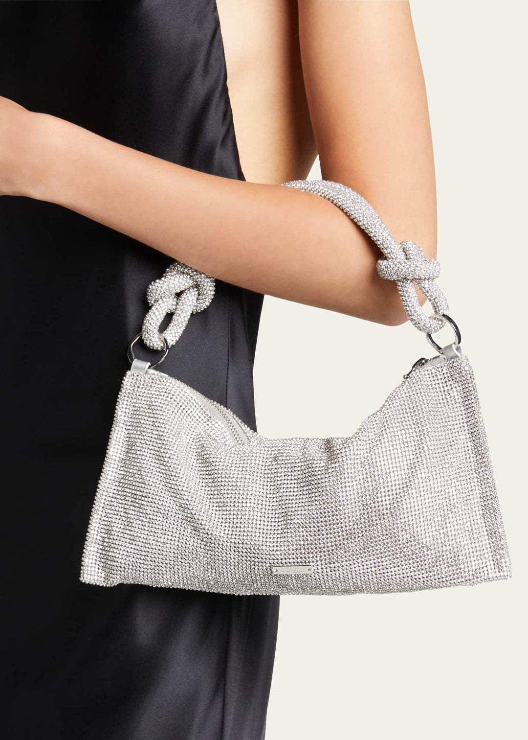 CULT GAIA HERA RHINESTONE KNOTTED EMBELLISHED HANDBAG