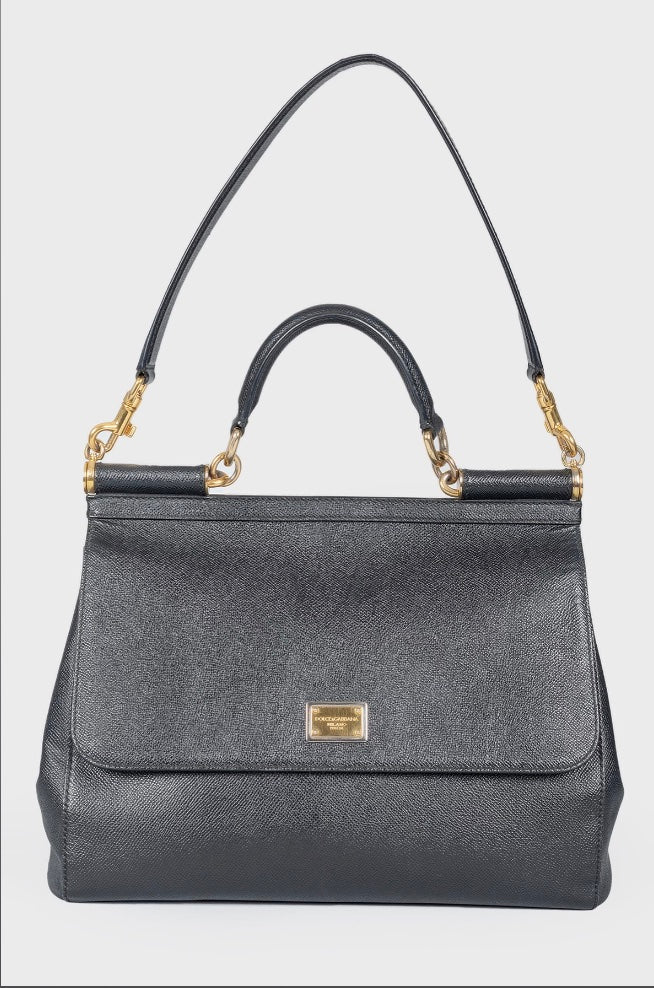 DOLCE &amp; GABBANA DAUPHINE LARGE MISS SICILY SATCHEL BAG