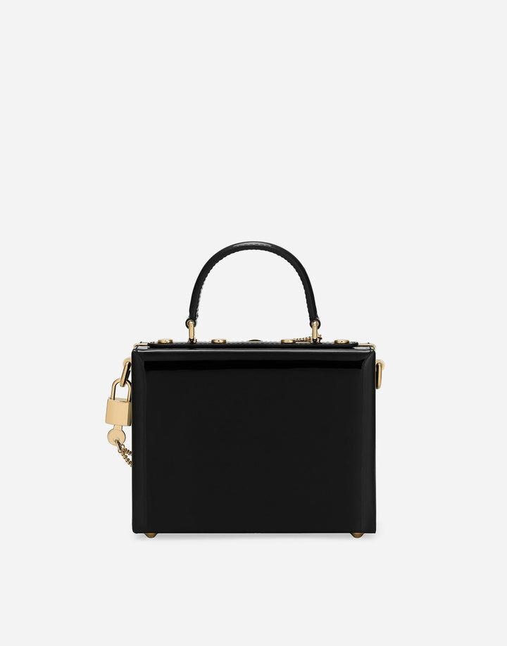 DOLCE &amp; GABBANA PATENT LEATHER BOX BAG