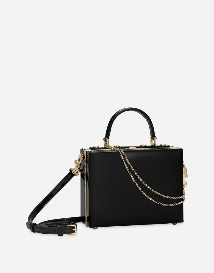 DOLCE &amp; GABBANA PATENT LEATHER BOX BAG