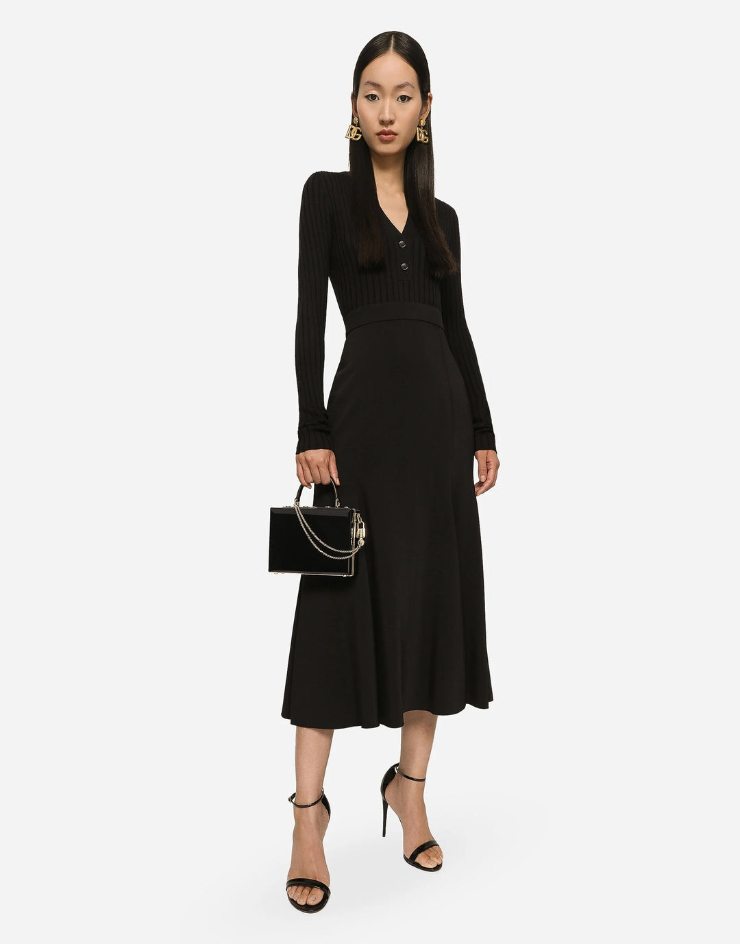 DOLCE &amp; GABBANA PATENT LEATHER BOX BAG