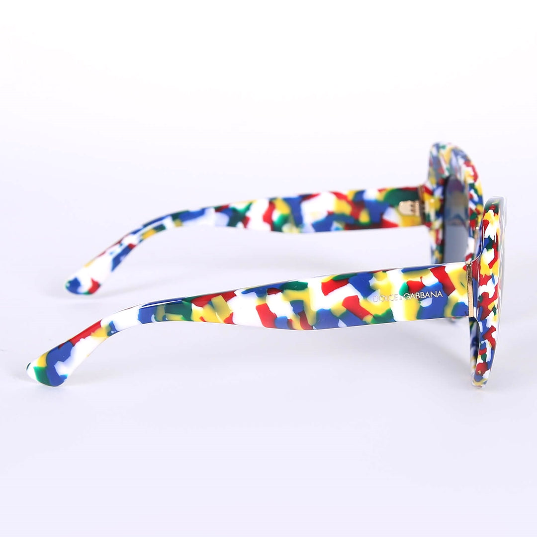 D &amp; G CAT-EYE CONFETTI OVERSIZED SUNGLASSES