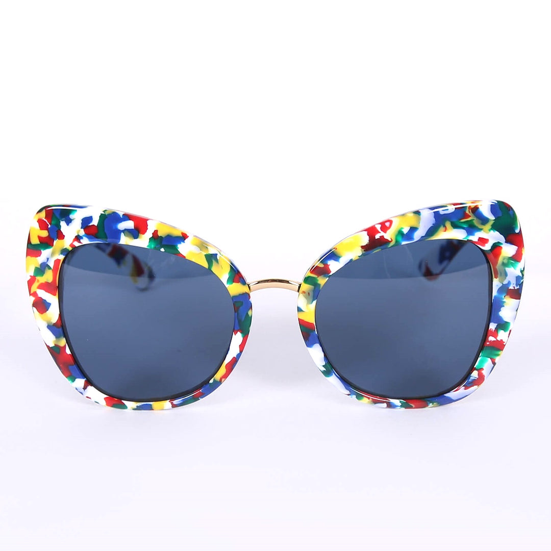D &amp; G CAT-EYE CONFETTI OVERSIZED SUNGLASSES