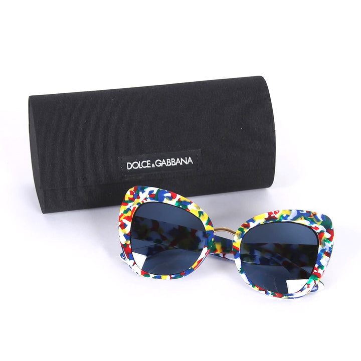 D &amp; G CAT-EYE CONFETTI OVERSIZED SUNGLASSES