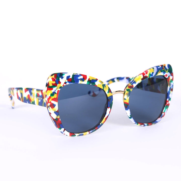 D &amp; G CAT-EYE CONFETTI OVERSIZED SUNGLASSES