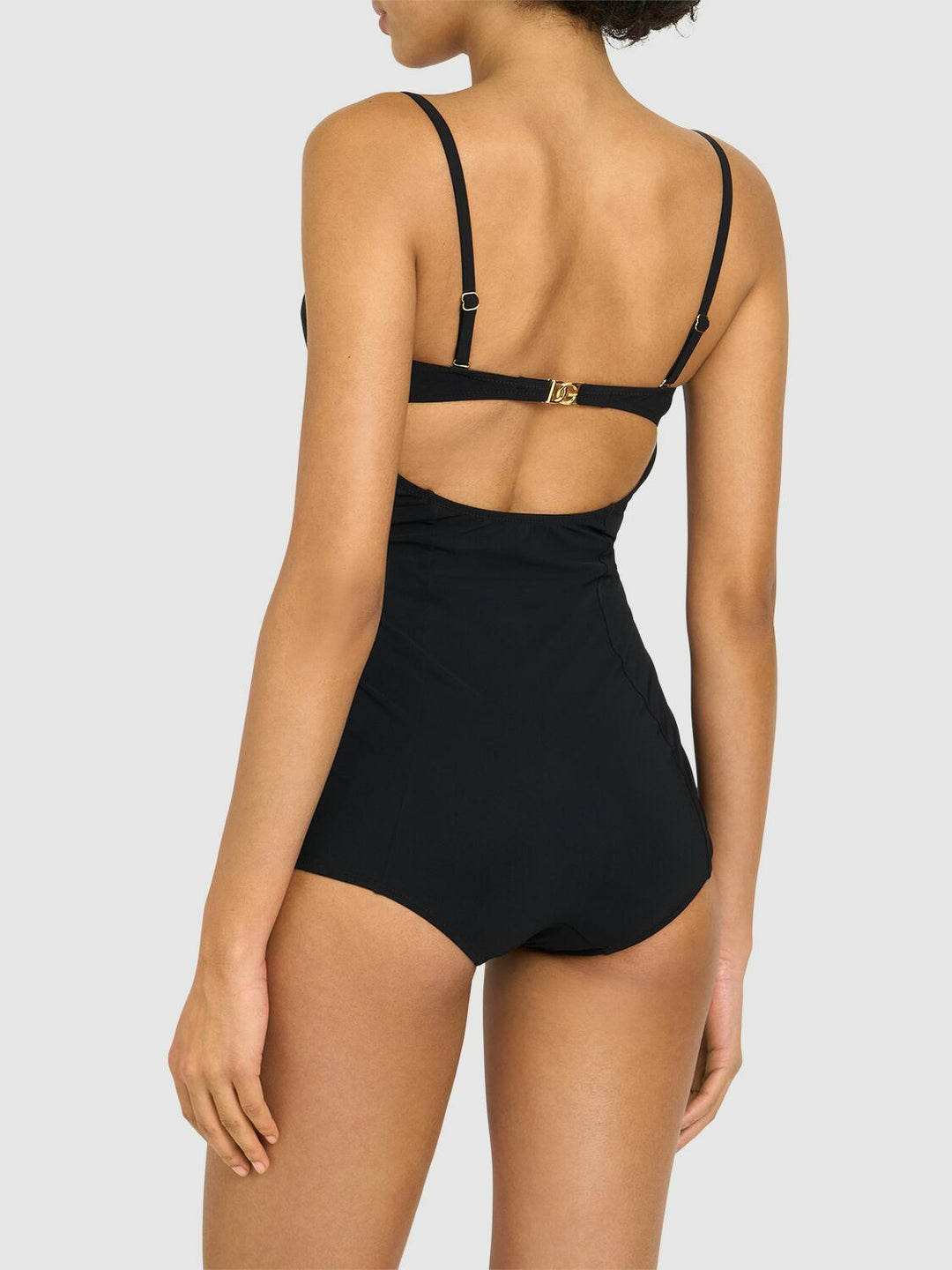DOLCE &amp; GABBANA CUTOUT UNDERWIRED ONE-PIECE SWIMSUIT