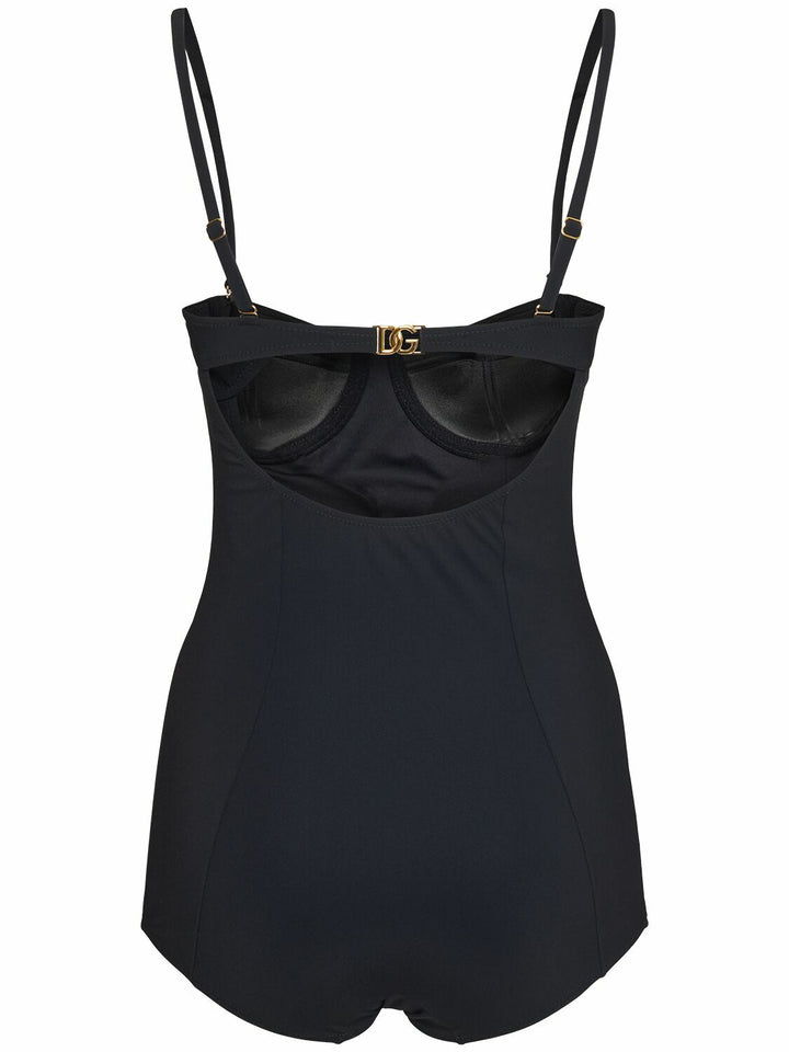 DOLCE &amp; GABBANA CUTOUT UNDERWIRED ONE-PIECE SWIMSUIT