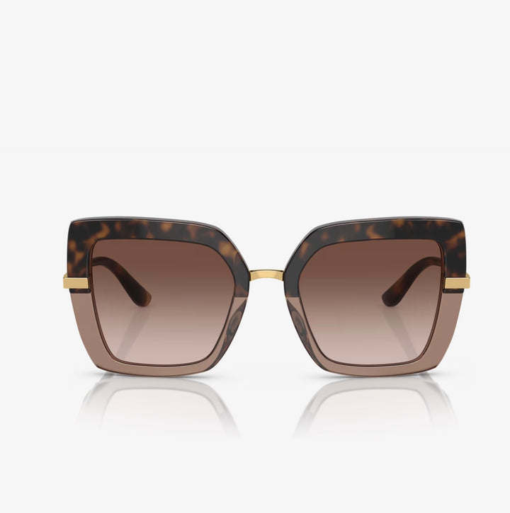 DOLCE &amp; GABBANA DG4373 TOP HAVANA TORTOISESHELL SUNGLASSES