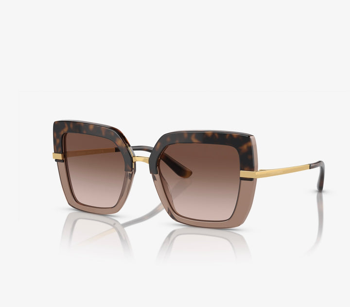 DOLCE &amp; GABBANA DG4373 TOP HAVANA TORTOISESHELL SUNGLASSES