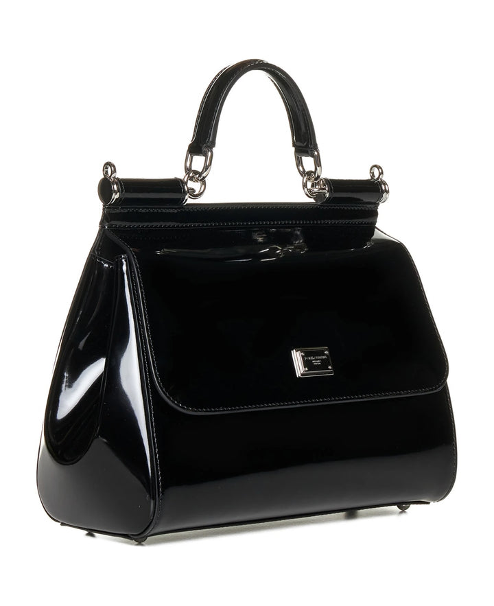 D &amp; G POLISHED CALFSKIN LARGE SICILY BAG